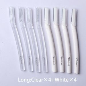 Brainbow 8Pcs Wenkbrauw Trimmer Draagbare Wenkbrauw Scheermes Scheerapparaat Eye Brow Shaper Shaping Tool Schaar Facial Hair Remover Voor Make-Up