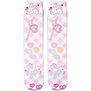 Cartoon Panda Vrouwen Sokken Grappige Kawaii Harajuku Girly Roze Stijl Sokken Voor Vrouwelijke Streetwear Zwart Wit Meisje