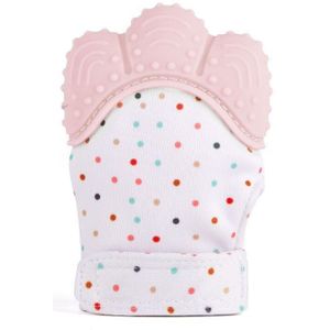 Verkoop Veilig Silicone Baby Mitt Tandjes Mitten Tandjes Handschoen Candy Wrapper Geluid Bijtring G0150