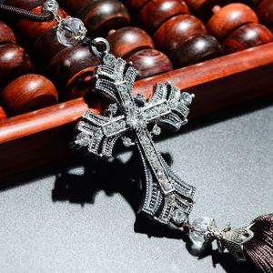 Hanger Metalen Diamant Kruis Jesus Christelijke Religieuze Spiegel Ornamenten Opknoping Styling Accessoires