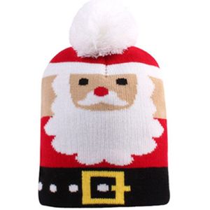 Vktech Baby Jongen Meisje Gebreide Kerstmuts Kerstman Herten Elastische Beanie Herfst Winter Warm Cap Kids Kinderen Jaar