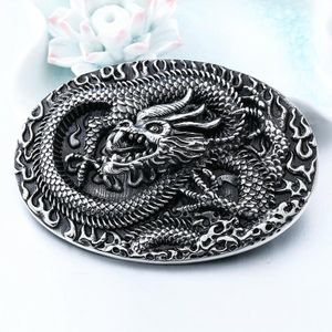 Staal Soldaat & Chinese Stijl Mannen 3D Vintage Draak Gesp Punk Sieraden Mannen Accessoires