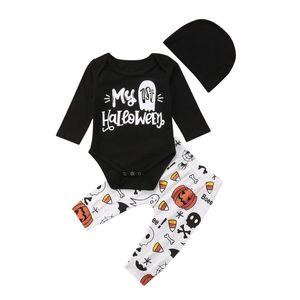 0-18M Halloween Pasgeboren Baby Jongen Meisje Kleding Set 1st Halloween Romper Jumpsuit Cartoon Pompoen Ghost Broek baby Kostuums
