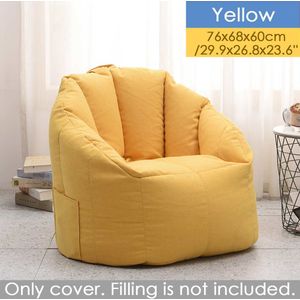 Snoep Kleur Bean Bag Sofa Cover Zonder Vulmiddel Lounger Sofa Stoel Poef Zetel Woonkamer Meubels Zitzak Poef Bladerdeeg Couch