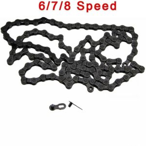 6/7/8 Speed Fiets Zwart Chain 116 Links Koolstofstaal Chain Vervanging Voor Mountain Racefietsen
