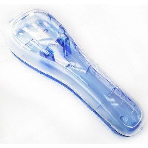 Blue Travel Draagbare Mannen Scheermesjes Houder Scheerapparaat Case Vrouwelijke Scheren Machine Doos