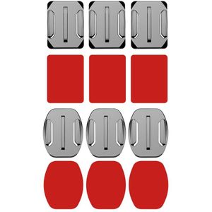 Vamson Accessoires Mount 8 Pcs Platte Gebogen Oppervlak Mount Adhesive Voor Gopro Hero 10 9 8 7 6 5 Voor xiaomi Voor Yi Voor Sjcam Camera