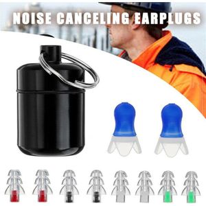 1 Paar Noise Cancelling Oordopjes Gehoorbescherming Herbruikbare Siliconen Oordopjes Voor Slaap Concerten Muzikant Bar Drummer