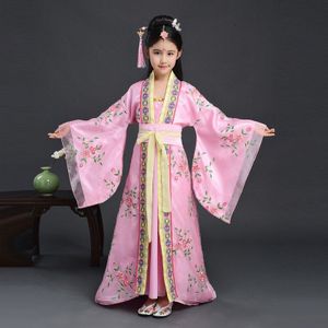 Oude Opera Tang-dynastie Han Ming Kind Hanfu Jurk Traditionele Chinese Folk Dance Dance Kostuums Kleding Meisje Kids Kinderen