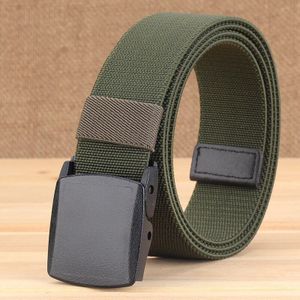 Geen Metalen Gratis Over Beveiliging Elastische Geweven Mannen Riem Geschikt Voor Mannen En Vrouwen Jeans Casual Canvas tailleband Punk