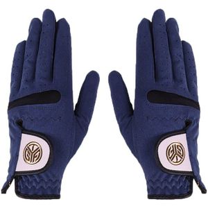1 Paar Vrouwen Ademende Microvezel Doek Golf Handschoenen Anti-Slip Elastische Handschoenen Links Rechts Handen Sport Handschoenen Mj