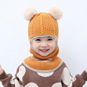Winter Baby Meisje Jongen Warm Leuke Gebreide Muts Sjaal Mutsen
