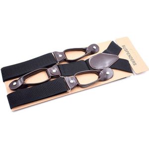 Mannen Bretels Hoge Elastische Verstelbare Bretel Zware Back Broek Bretels 6 Kleuren Knop Jarretel Riem 006