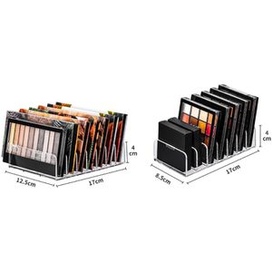 Clear Acryl Oogschaduw Compact Organizer Lade Organisatie Divider Make Storage Box Transparant Slot Cosmetica Case 7 Grids