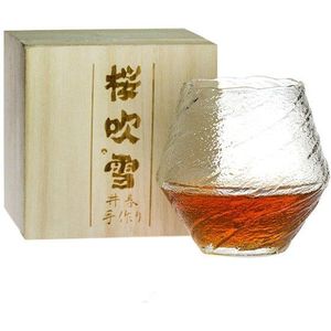 Japan Edo Blazen Sneeuw Kunstwerk Whiskey Nette Glas Hout Geschenkdoos Niche Drank Xo Whisky Kristal Wijn Glas Cognac Brandy borrel