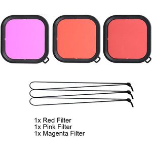 Waterdichte Case Filter Voor Gopro Hero 9 Zwarte Behuizing Cover Duiken Rood/Roze/Magenta Lens Filter Hero9 Action camera Accessoires