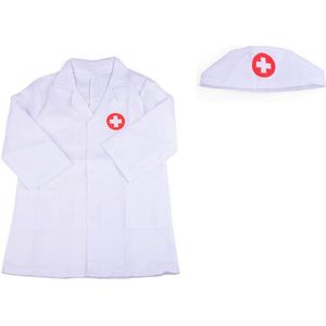 Kinderkleding Rollenspel Kostuum Arts Algehele Witte Toga Verpleegster Uniform