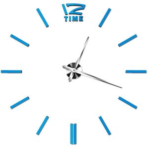 Diy Grote Wandklok Sticker Acryl Spiegel Muurstickers Woonkamer Quartz Horloge Stilleven Klokken Home Decor Reloj De pared