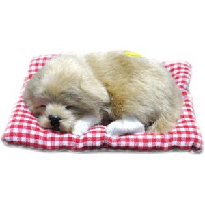 Kleine Simulatie Loensen Slapen Hond Met Geluid Mooie Dieren Knuffels Decoraties Voor Kinderen