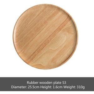 2 Japan-Stijl Rubber Houten Lade Acacia Mangium Servies Huishouden Eenvoudige Massief Houten Schijf Steak Taart Snack Gezond Houten schotel