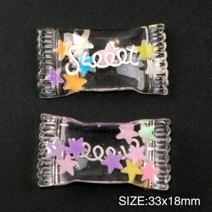 20Pcs Multicolor Transparant Kristal Snoep Plaksteen Cabochons 3D Hars, Telefoon Case Haar Clip Decor, Diy Benodigdheden, 20Yc10945