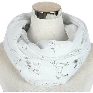Winfox Grey Navy Bronzing Zilveren Hond Infinity Sjaals Ring Loop Voor Womens