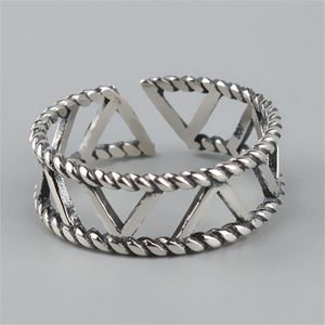 Foxanry Minimalistische 925 Sterling Zilveren Punk-Stijl Ringen Voor Vrouwen Koppels Engagement Sieraden Mode Accessoires Cadeau