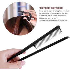 Zwarte Kleur Diy Styling Rechttrekken V Kam Clip-Type Kappers Stijltang Haar Accessoires