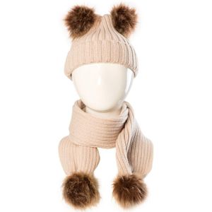 Peuter Kids Meisje & Jongen Baby Baby Winter Haak Muts Beanie Cap Met Sjaal