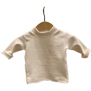 Lente En Herfst Baby T-shirts Basis Shirt Baby Pure Kleur Katoen Halve Hoge Kraag Lange Mouwen All -Matching top