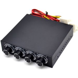 STW-6002 4 Kanaals Speed Fan Controller met Blauw LED GDT Controller en CPU HDD VGA