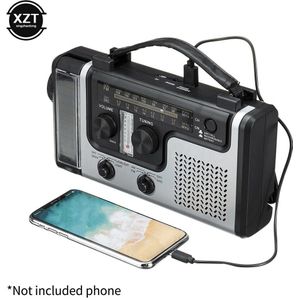 Solar Radio Multifunctionele Hand-Crank Oplaadbare Radio Met Led Leeslamp Ingebouwde Speaker Fm/Sw/am