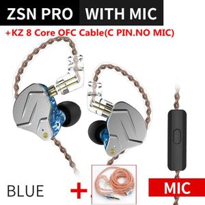 Kz Zsn Pro 1DD 1BA Hybride Technologie In Ear Oortelefoon Hifi Metal Bass Oordopjes Sport Noise Cancelling Headset Zsx ZS10 pro Edx Zst