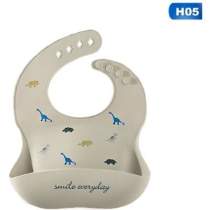 Leuke Cartoon Patroon Slabbers Waterdichte Zachte Siliconen Babyvoeding Kids Meisje Jongens Verstelbare Earing Kinderen Slabbetjes