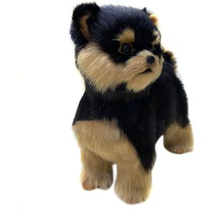 Realistische Yorkie Hond Simulatie Speelgoed Hond Puppy Levensechte Gevulde Metgezel Speelgoed Hond Handgemaakte
