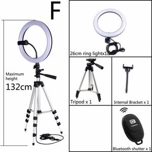 Selfie Video LED Ring Licht Draagbare Fotografie Dimbare Ring Lamp met Statief Telefoon Houder voor iPhone XS Max Galaxy S10 plus
