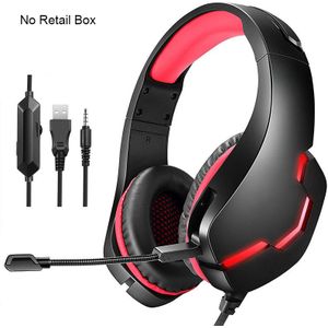 Bedrade Game Headset Hoofdtelefoon Rgb Led Licht Stereo Oortelefoon Gaming Headset Met Microfoon Voor PS4 Xboxone Pc