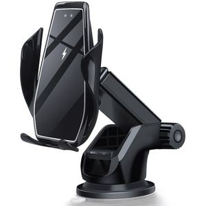 15W Qi Wireless Car Charger Automatische Spannen Snel Opladen Dock Mount Houder Voor Iphone 11 Pro Xs Xr X 8 Se Samsung S20 S10 S9