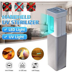Usb Oplaadbare Led Uv Sterilisator Lamp Thuis Draagbare Ultraviolet Desinfectie Bactericide Lamp Uvc Kiemdodende Lamp Sterilisator
