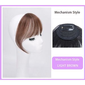 Lvhan Zwart/Lichtbruin Clip Op Pony Haarstukjes Voor Vrouwen Pony Clip In Hair Extensions Synthetische Hoge Temperatuur Vezels