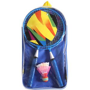 Indoor Outdoor Anti Slip Handle Sport Game Portable Kindergarten Backpack With Rackets Exercise Kids Badminton Set Balls