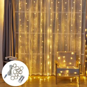 3MX3M Led Garland Gordijn Usb Batterij Kerstverlichting Garland Led Slinger Op De Venster Outdoor Led Kerstverlichting Led