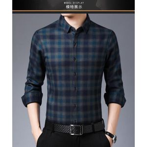 Mens Classic Plaid Herfst & Winter Slim Fit Dikke Warme Trui Blouse Tops Mannelijke Lange Mouwen