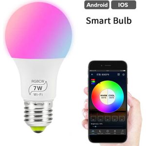 1pcs RGB LED Lamp 4.5W 7 W 11W E27 Wifi Smart Lamp Compatibel IOS/Android App controle Werk met Alexa Google Assistent