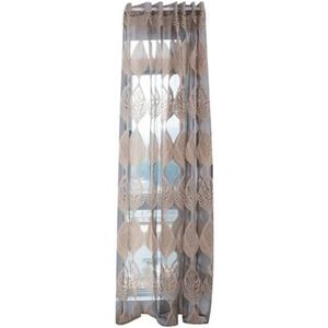 100x270cm 2 Kleur Nordic Mode Gebogen Bladeren Gordijn Woonkamer Balkon Drape Home Decor voor Slaapkamer venster Tule