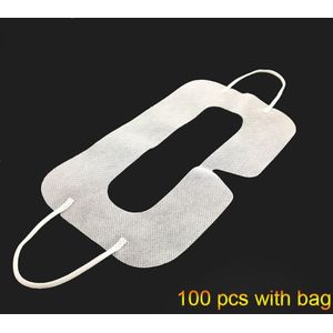 100 Stks/zak Wit Niet-geweven Stoffen Eye Pads Wegwerp Sanitaire Eye Patch Gezichtsmasker Voor 3D Virtual Reality Bril