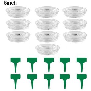 10Pcs Transparant Plastic Huis Tuin Bloempot Lade Plant Labels Tags Planter Lade Schotels Tuin Planten Tool