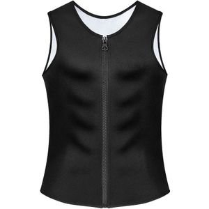 Nieuw Mens Hemdjes Mouwloze Zilveren Coating Zweet Tank Top Tees Shirt Body Shaper Zip Shirt Mannen Sauna Pak Gym kleding