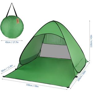 Automatische Instant Pop Up Strand Tent Lichtgewicht Outdoor Uv-bescherming Camping Vissen Tent Draagbare Vouwen Cabana Zon Onderdak