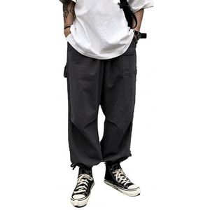 Mannen Ademend Enkel Tie Trekkoord Multi Zakken Losse Broek Cargo Broek Zakken Ankel Cargo Broek Mannelijke Streetwear Overalls